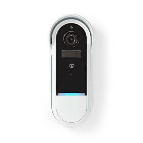 Nedis SmartLife Video Doorbell | Wi-Fi | Battery Powered / Transformer | Full HD 1080p | Cloud Storage (optional) / microSD (not included) | IP54 | With motion sensor | Night vision | White