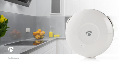 Nedis SmartLife Water Detector | Wi-Fi | Battery Powered | Extension included | Max. battery life: 24 Months | 50 dB | White
