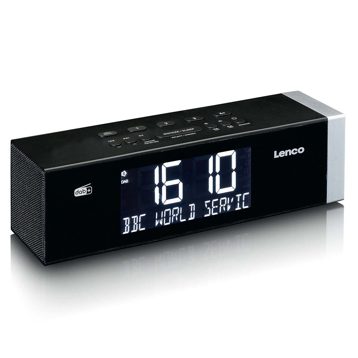 Lenco CR-640BK | DAB+ FM Clock Radio | USB | Bluetooth® Speaker | Black