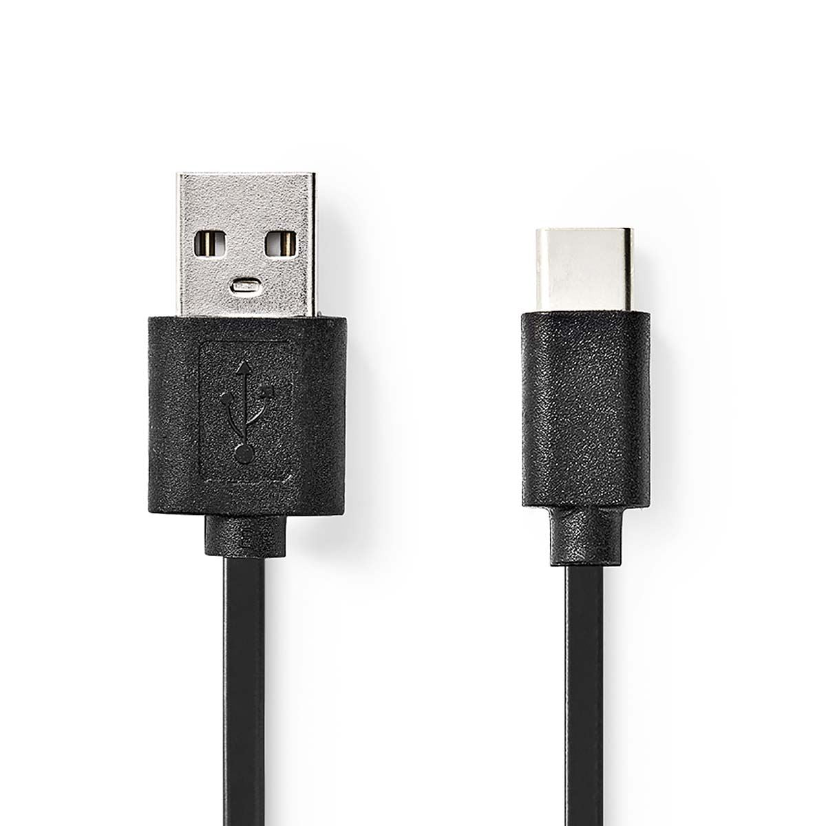 Nedis USB Cable | USB 2.0 | USB-C™ Male | USB-A Male | 15 W | 480 Mbps | Nickel Plated | 3.00 m | Round | PVC | Black | Box