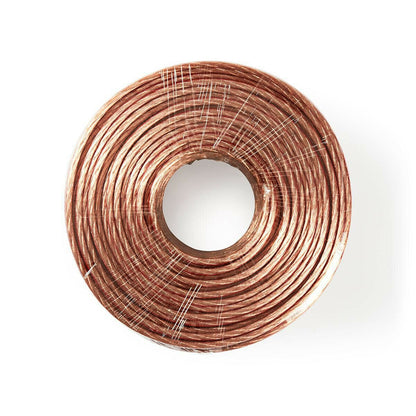 Nedis Speaker Cable | 2 x 6.00 mm² | CCA | 100.0 m | Round | PVC | Transparent | Wrap