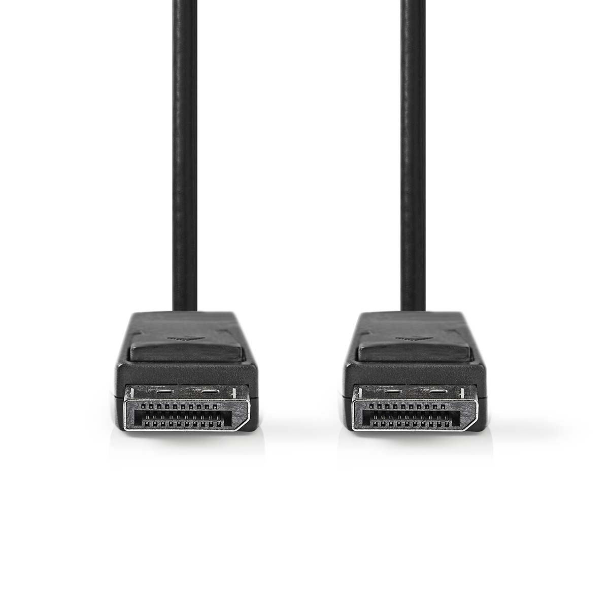 Nedis CCGL37014BK20 | DisplayPort Cable | DisplayPort Male | DisplayPort Male | 8K@60Hz | Nickel Plated | 2.00 m | Round | PVC | Black | Label