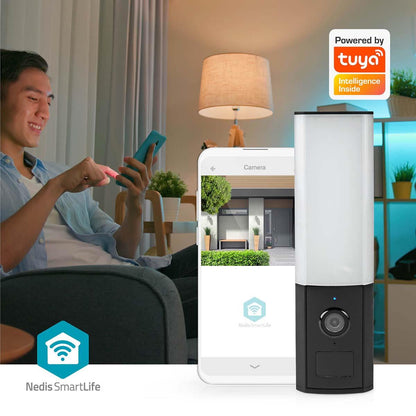 Nedis SmartLife Outdoor Camera | Wi-Fi | Ambient light | Full HD 1080p | IP65 | Cloud Storage (optional) / microSD (not included) / Onvif | 100 - 240 V AC | With motion sensor | Night vision | Black
