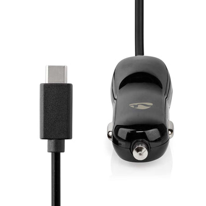 Nedis Car Charger | 18 W | 1x 3.0 A | Number of outputs: 1 | USB-C™ (Fixed) Cable | 1.00 m | Single Voltage Output