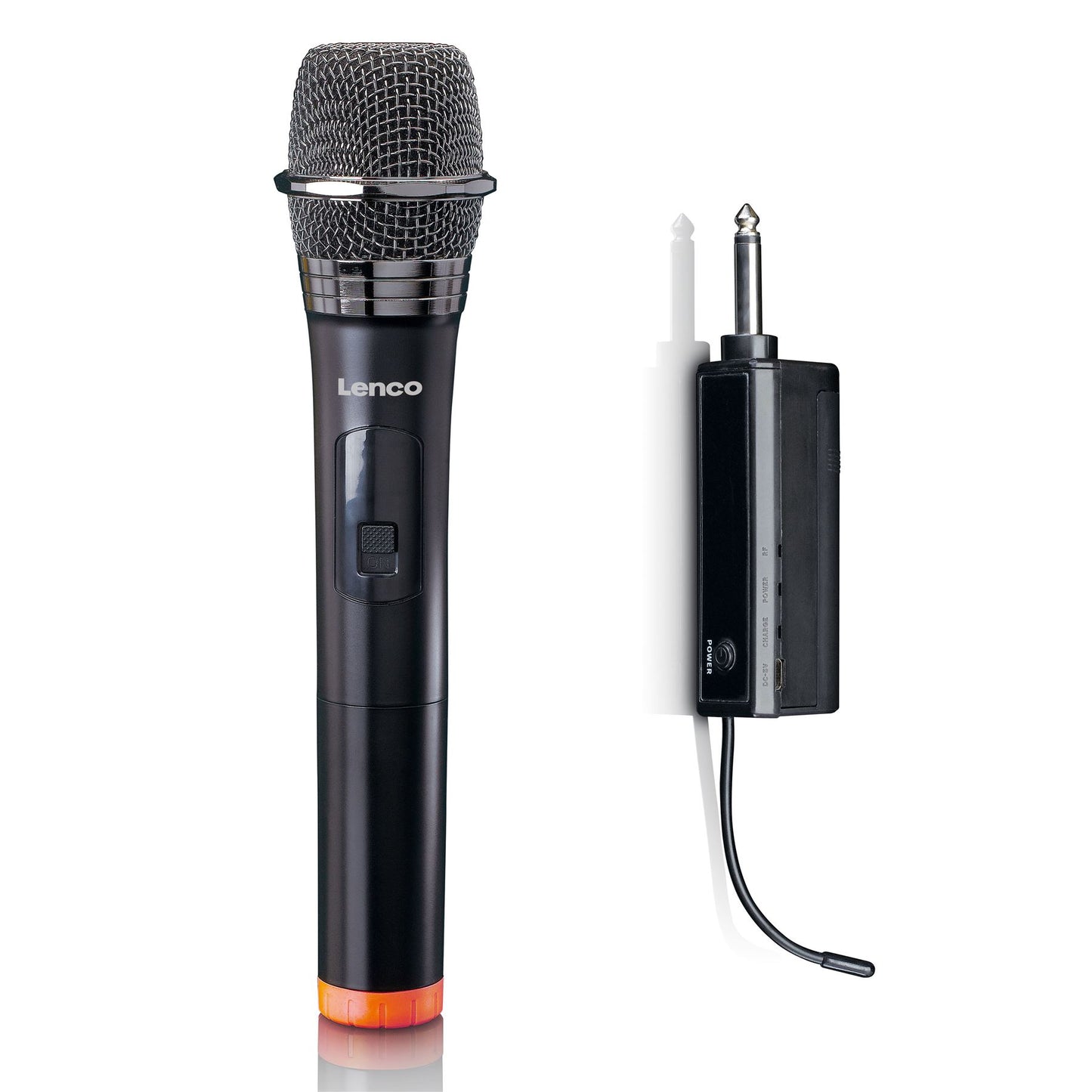 Lenco MCW-011BK | Microphone | Wireless | 6.35mm Connection | Battery Powered Receiver