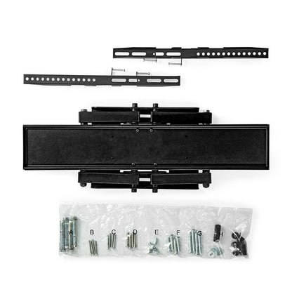 Nedis Full Motion TV Wall Mount | 37 - 80 " | Maximum supported screen weight: 35 kg | Tiltable | Rotatable | Minimum wall distance: 75 mm | Maximum wall distance: 330 mm | 6 Pivot point(s) | Steel | Black