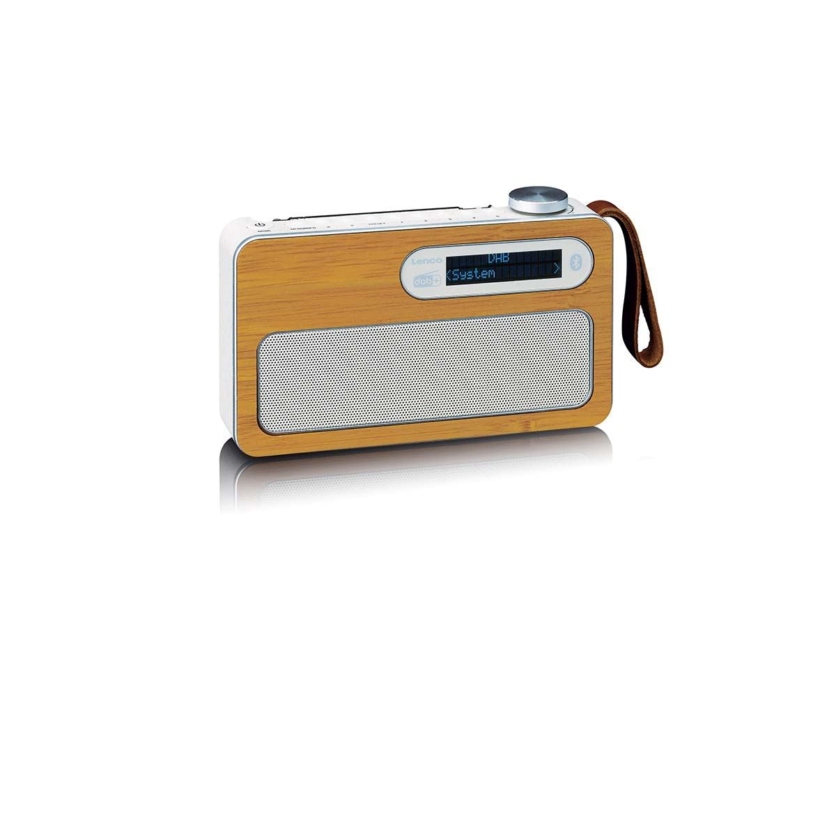 Lenco PDR-040EF | Portable DAB+ FM Radio with Bluetooth® Speaker | Bamboo