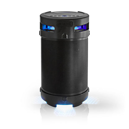 Nedis Bluetooth® Party Boombox | 3.5 hrs | 4.1 | 210 W | Media playback: AUX / USB | IPX5 | Linkable | Carrying handle | Party lights | Black / Silver