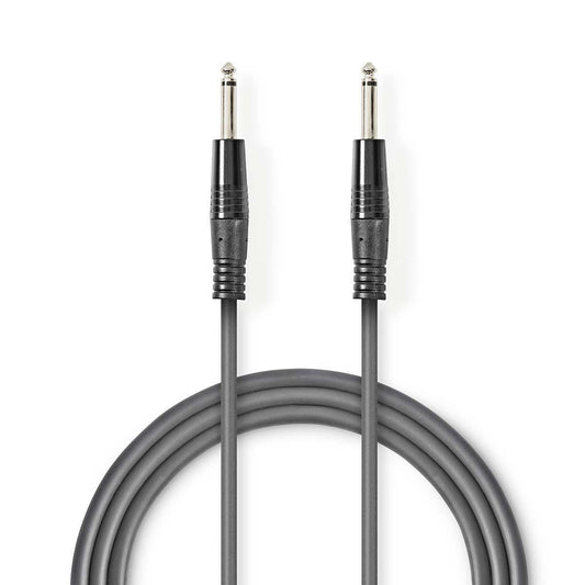 Nedis Mono Audio Cable | 6.35 mm Male | 6.35 mm Male | Nickel Plated | 5.00 m | Round | PVC