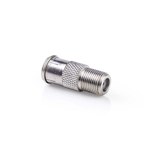 Nedis Satellite & Antenna Adapter | F Male Quick | F Female | Nickel Plated | 75 Ohm | Straight | Metal | Silver | 10 pcs | Envelope