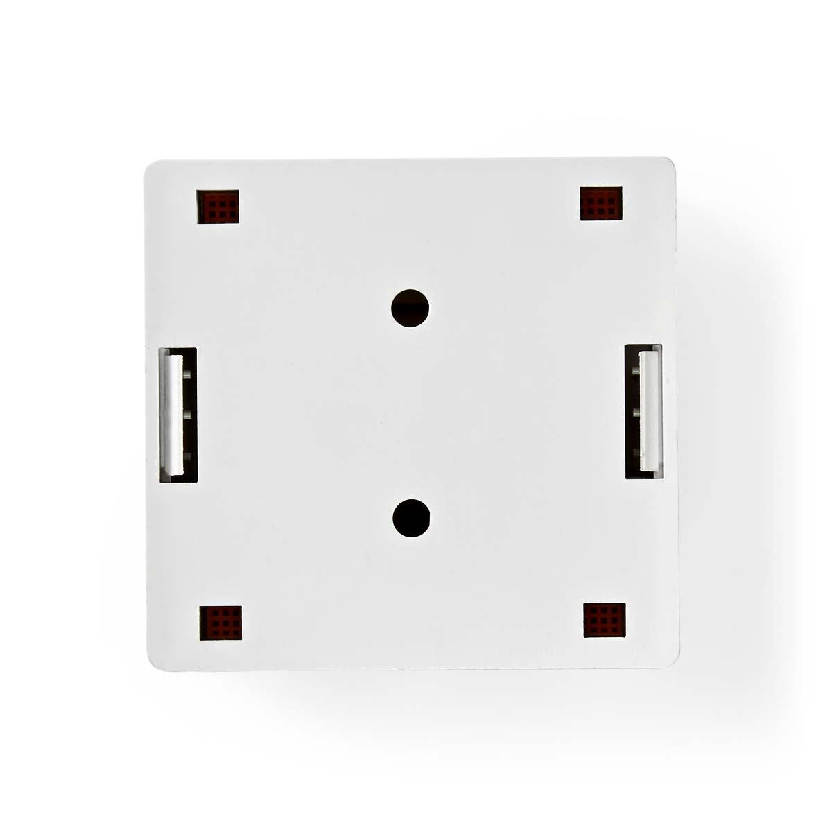 Nedis Network Wall Box | On-Wall | 2 port(s) | UTP CAT6 | Straight | Female | Gold Plated | PVC | White | Envelope