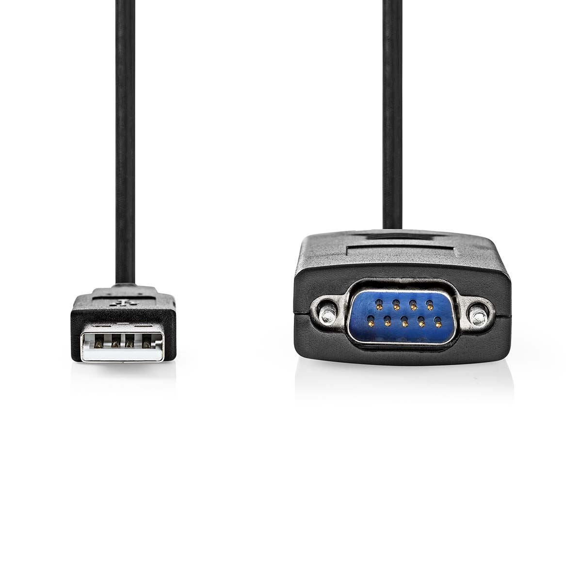 Nedis CCGW60852BK09 | RS232 Converter | USB-A Male | RS232 | Nickel Plated | 0.90 m | Round | PVC | Black | Box
