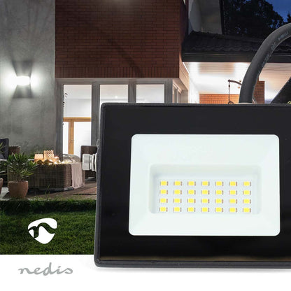 Nedis LED Floodlight | 4000 K | Rated luminous flux: 1620 lm | IP65 | 1.00 m | Energy class: F | 220 - 240 V AC 50/60 Hz | 20 W