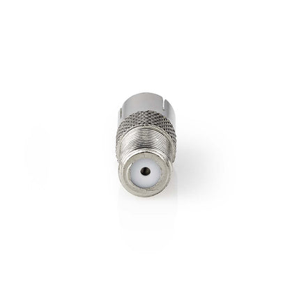 Nedis Satellite & Antenna Adapter | F Female | IEC (Coax) Female | Nickel Plated | 75 Ohm | Straight | Metal | Silver | 1 pcs | Box