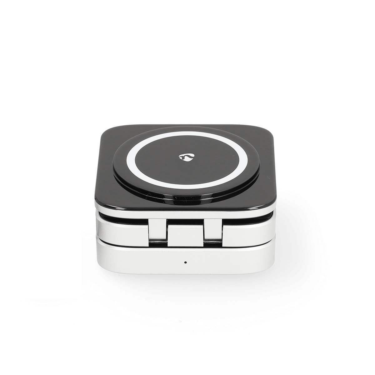 Nedis WDCHAQ15W210BK | Wireless Charger | 3-in-1 | 2.5 / 5 / 15 W | LED-indicator in use | Including cable | USB-A / USB-C™ | 1.50 m