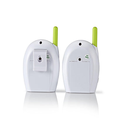 Nedis Baby Monitor | FHSS (Frequency-Hopping Spread Spectrum) | With talk back function | Range: 300 m | Battery Powered / Mains Powered | Green / White
