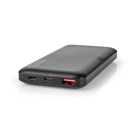 Nedis Powerbank | 10000 mAh | 1.5 / 2.0 / 3.0 A | Number of outputs: 2 | Output connection: 1x USB-A / 1x USB-C™ | Input connection: 1x Micro USB / 1x USB-C™ | PD2.0 18W | Lithium-Polymer