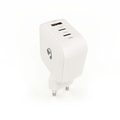 Nedis Wall Charger | 70 W | GaN | PD3.0 | Quick charge feature | 1.5 / 2.25 / 2.5 / 3.0 / 3.5 A | Number of outputs: 3 | USB-A / 2x USB-C™ | Automatic Voltage Selection | White