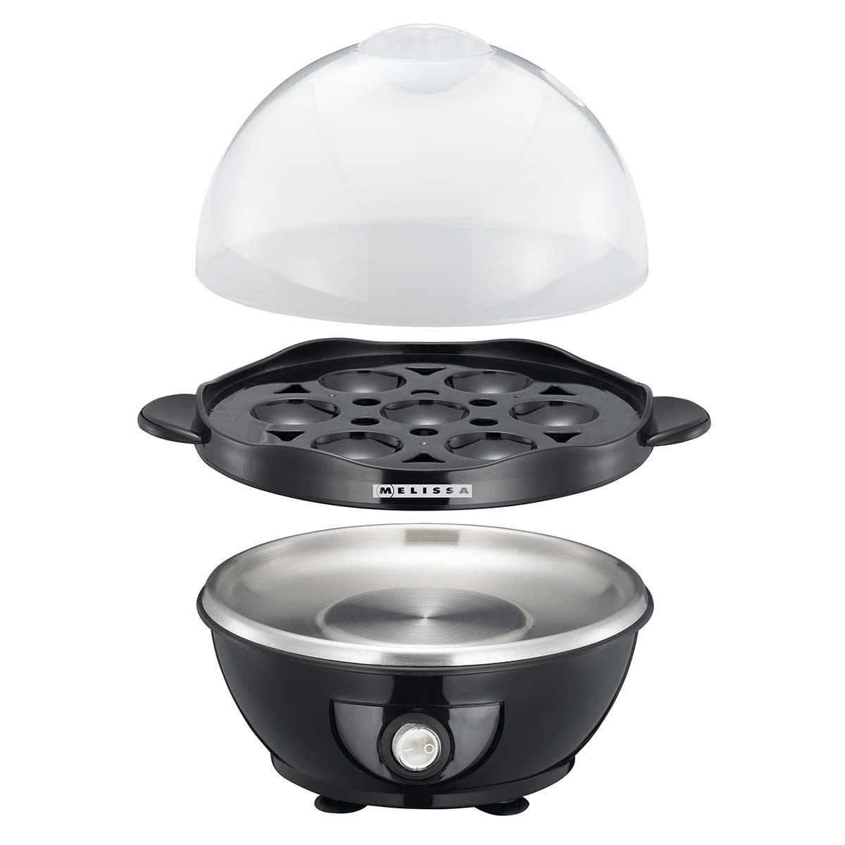 MELISSA Egg boiler | 7 Eggs | 360w | Transparent button | Black