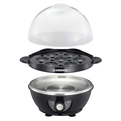 MELISSA Egg boiler | 7 Eggs | 360w | Transparent button | Black