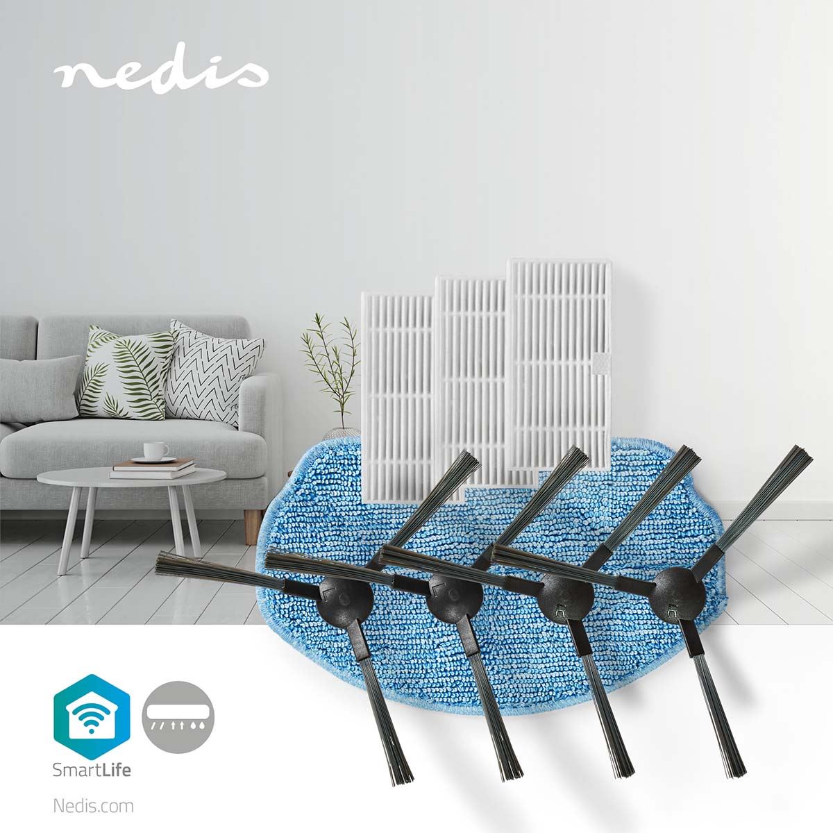 Nedis Vacuum Cleaner Spare Part | Suitable for: WIFIVCR001CBK | HEPA Filter | H12