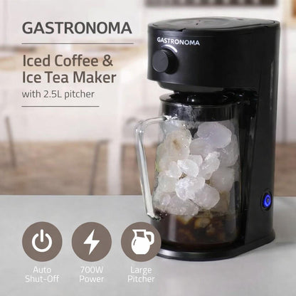 Gastronoma 18100004 | Ice Coffee and Tea Maker | Maximum capacity: 2.5L | Number of cups at once: 6 | Black