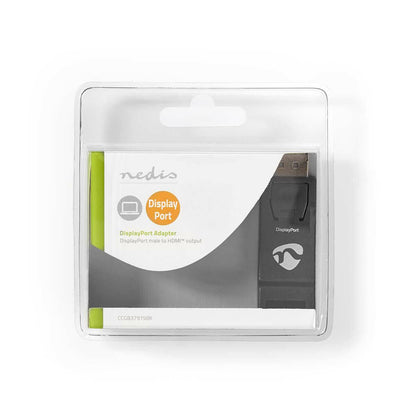 Nedis DisplayPort Adapter | DisplayPort Male | HDMI™ Output | 1080p@60Hz | Nickel Plated | Straight | Round | ABS | ABS | Black | Box