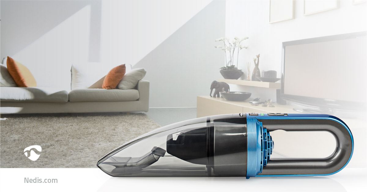 Nedis Handheld Vacuum Cleaner | 75 W | Rechargeable | Dry / Wet | Li-Ion | Blue / Grey