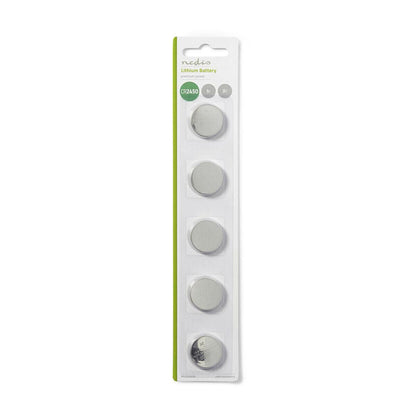 Nedis Lithium Button Cell Battery CR2450 | 3 V DC | 5-Pack | Silver