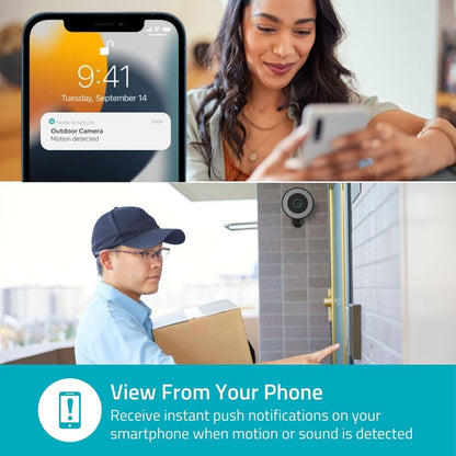 Nedis SmartLife Outdoor Camera | Wi-Fi | Spotlight | 4K / 3840x2160 | IP65 | Cloud Storage (optional) / microSD (not included) / Onvif | 5 V DC | With motion sensor | Night vision | Black