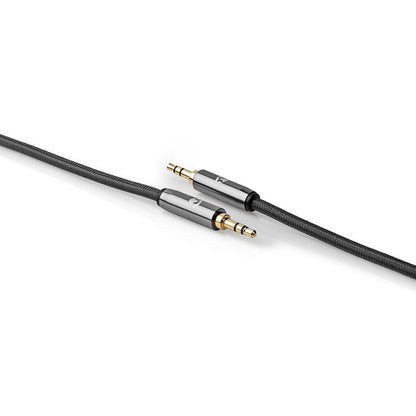 Nedis Stereo Audio Cable | 3.5 mm Male | 3.5 mm Male | Gold Plated | 2.00 m | Round | Grey / Gun Metal Grey | Cover Window Box