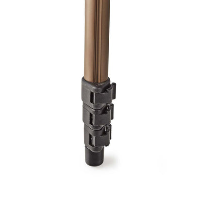 Nedis Tripod | Maximum load capacity: 2.0 kg | Minimum working height: 40.5 cm | Maximum working height: 128.0 cm | 4 Segments | Pan | Travel bag included | ABS / Aluminium | Black / Bronze