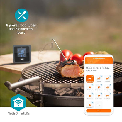 Nedis BTKAT10GY | SmartLife Meat / BBQ Probe Thermometer | Bluetooth | 2 Probes