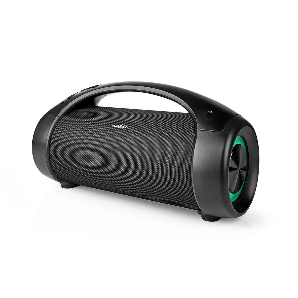 Nedis Bluetooth® Party Boombox | 6 hrs | 2.0 | 50 W | Media playback: AUX / USB | IPX5 | Linkable | Carrying handle | Party lights | Black