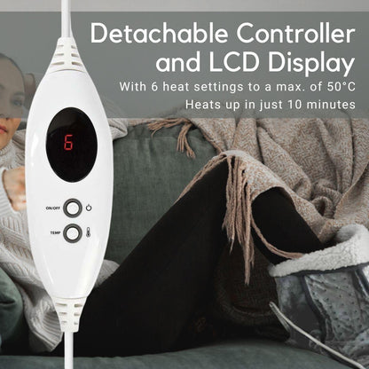 Nedis Foot Warmer | 6 Heat Settings | Washable | Shut-off timer | Overheating protection