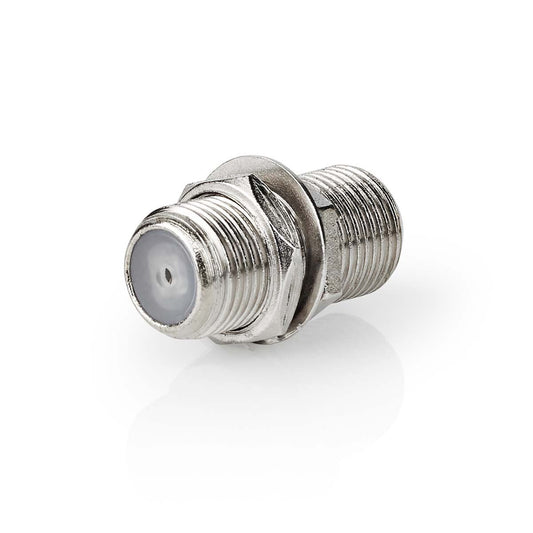 Nedis Satellite & Antenna Adapter | F Female | F Female | Nickel Plated | 75 Ohm | Straight | Metal | Silver | 1 pcs | Box