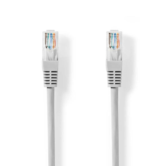 Nedis CAT5e Network Cable | U/UTP | RJ45 Male | RJ45 Male | 15.0 m | Round | PVC | Grey | Label