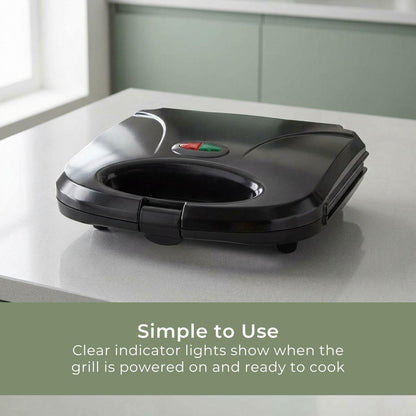 MELISSA Sandwich Maker with Grill Plate | 750 Watt  | Black