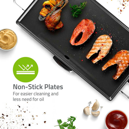 Nedis Teppanyaki Table Grill | Baking surface ( l x w ): 47.5 x 26.5 cm | 5 Heat Settings