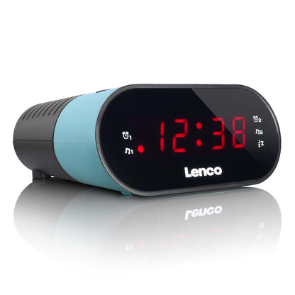 Lenco CR-07 BLUE | FM Clock Radio | Clear Read | Blue