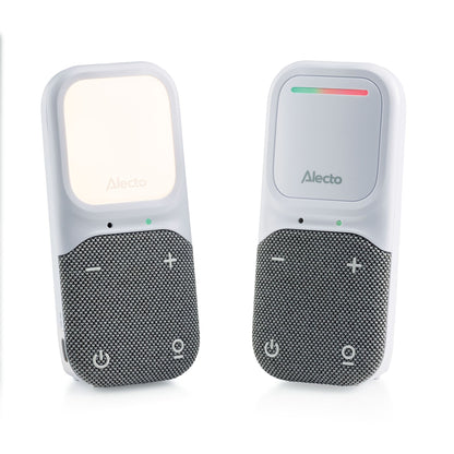 Alecto DBX135 DECT Digital Audio Baby Monitor, Night Light, Parent Unit with Rechargeable Battery | Crystal-Clear Sound | White/Grey