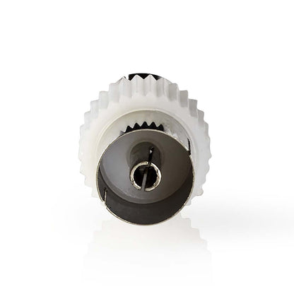Nedis Satellite & Antenna Adapter | IEC (Coax) Female | IEC (Coax) Female | Nickel Plated | 75 Ohm | Straight | Metal / Plastic | White | 1 pcs | Box