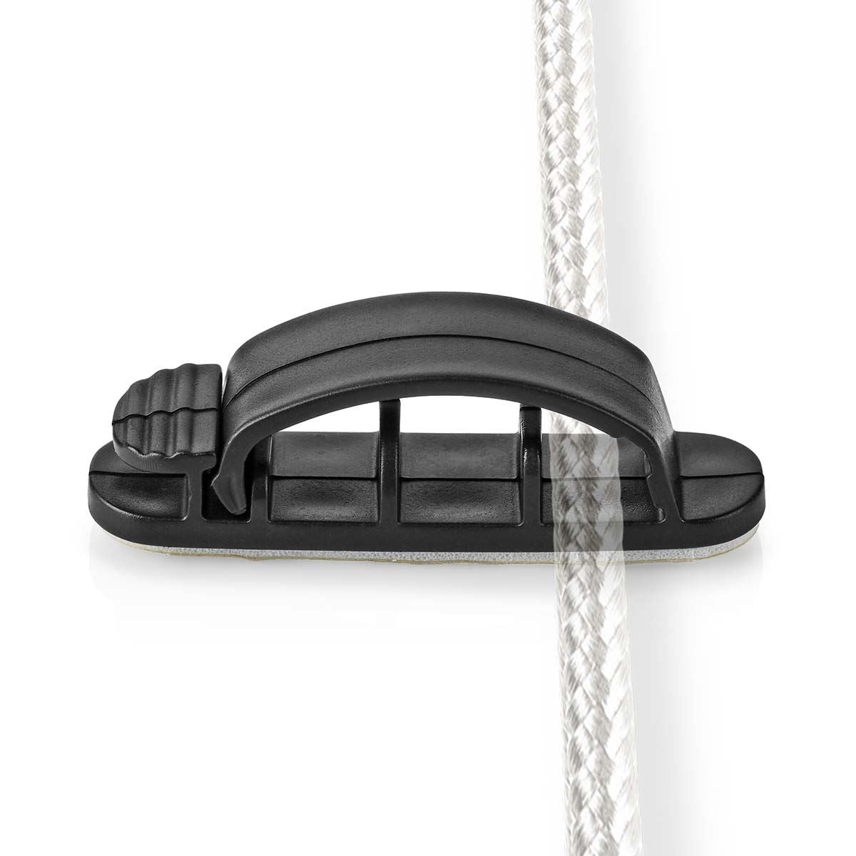 Nedis CMGC22033BK | Cable Management | Cable Clip | Locked | 3 pcs | Number of slots: 3 Slots | Maximum cable thickness: 7.5 mm | Polypropylene | Black