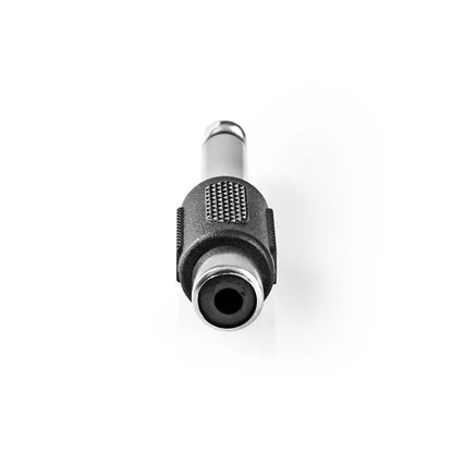 Nedis Mono Audio Adapter | 6.35 mm Male | RCA Female | Nickel Plated | Straight | ABS | Black | 1 pcs | Box