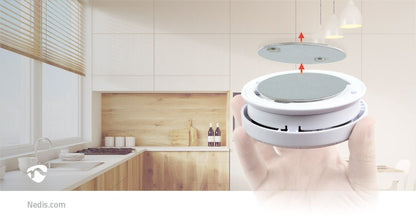 Nedis Detector Mount | Diameter: 70 mm | Magnetic | Adhesive Tape | Silver