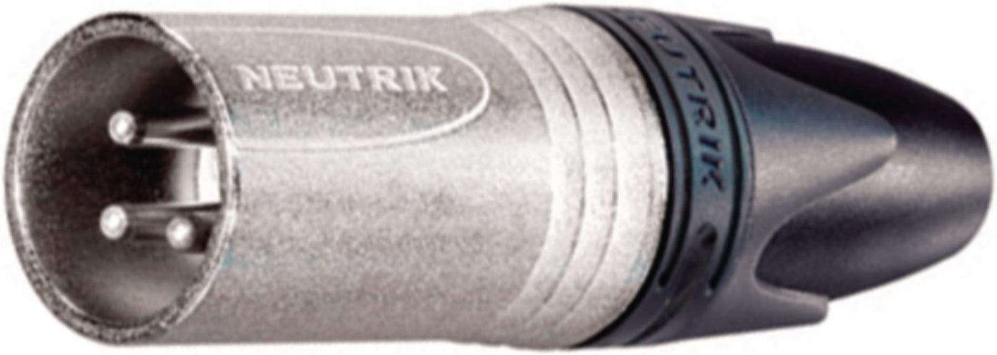 Neutrik 3 pole male cable connector with Nickel housing and silver contacts