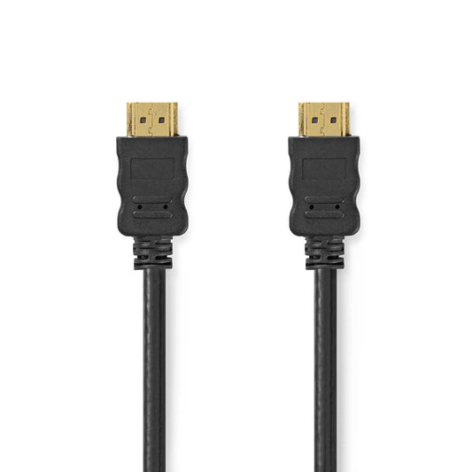 Nedis High Speed HDMI™ Cable with Ethernet | HDMI™ Connector | HDMI™ Connector | 4K@60Hz | ARC | 18 Gbps | 5.00 m | Round | PVC | Black | Label