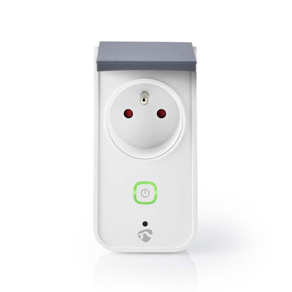 Nedis SmartLife Smart Plug | Wi-Fi | IP44 | Power meter | 3680 W | Type E (CEE 7/6) | -30 - 40 °C | Android™ / IOS | Grey / White | 1 pcs