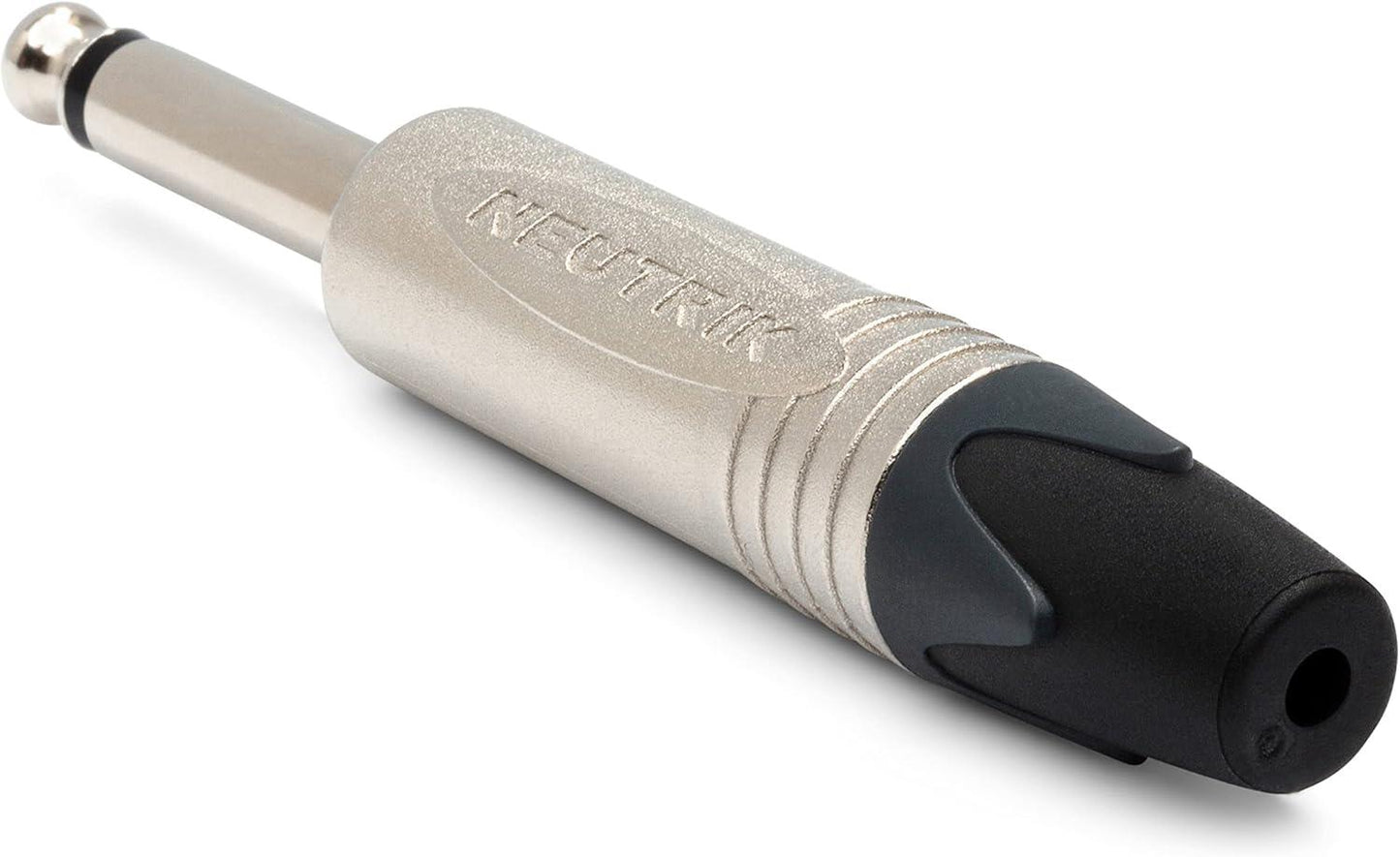 Neutrik 1/4" professional phone plug, 2 pole, nickel contacts, nickel shell