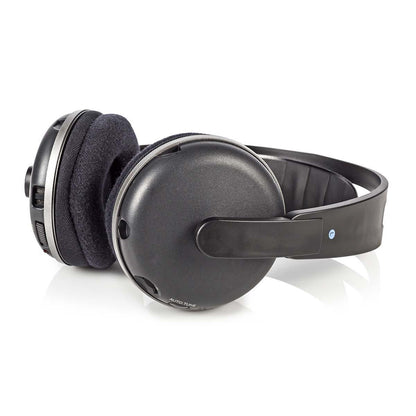 Nedis Wireless TV Headphones | RF | Over-Ear | Maximum battery play time: 11 hrs | 100 m | Digital Audio | Charging dock | Black / Silver